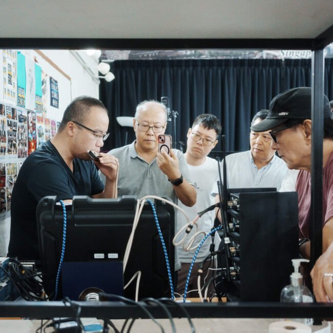 DMing Studio sound system and harmona ensemble workshop