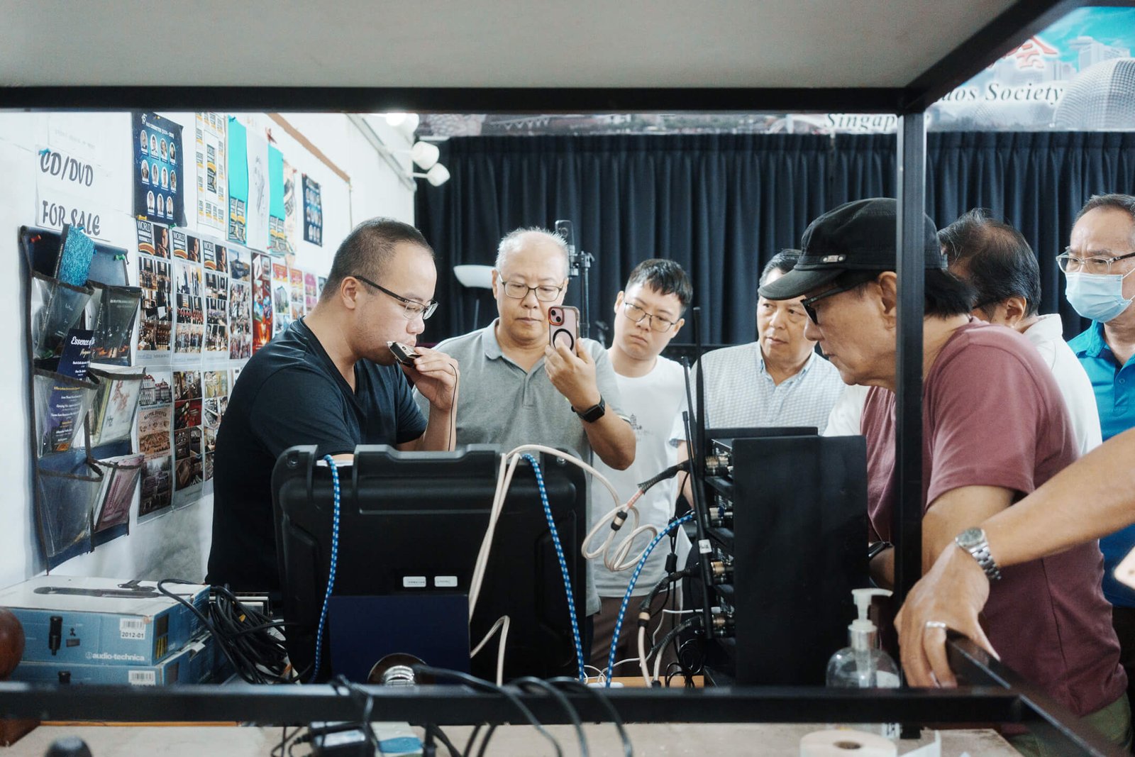 DMing Studio sound system and harmona ensemble workshop